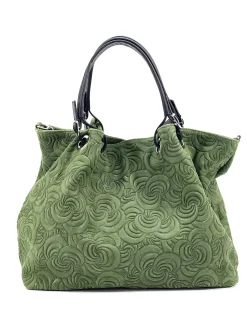 Scarpe di Maremma Borsa In Pelle Artigianale Decorazione Floreale*Donna Borse Morbide