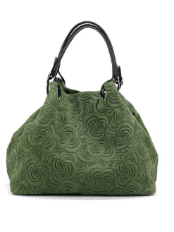 Scarpe di Maremma Borsa In Pelle Artigianale Decorazione Floreale*Donna Borse Morbide