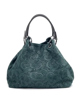Scarpe di Maremma Borsa In Pelle Artigianale Decorazione Floreale*Donna Borse Morbide
