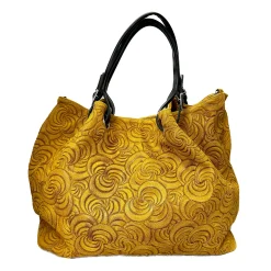 Scarpe di Maremma Borsa In Pelle Artigianale Decorazione Floreale*Donna Borse Morbide