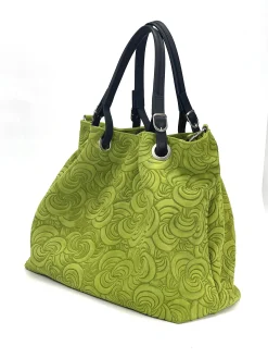 Scarpe di Maremma Borsa In Pelle Artigianale Decorazione Floreale*Donna Borse Morbide