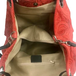 Scarpe di Maremma Borsa In Pelle Artigianale Decorazione Floreale*Donna Borse Morbide
