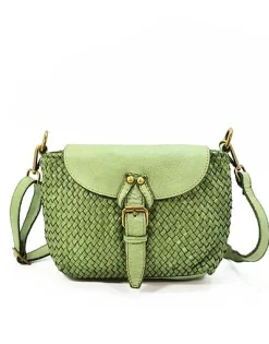 Scarpe di Maremma Borsa In Pelle Intrecciata E Lavata Con Tracolla*Donna Borse Morbide