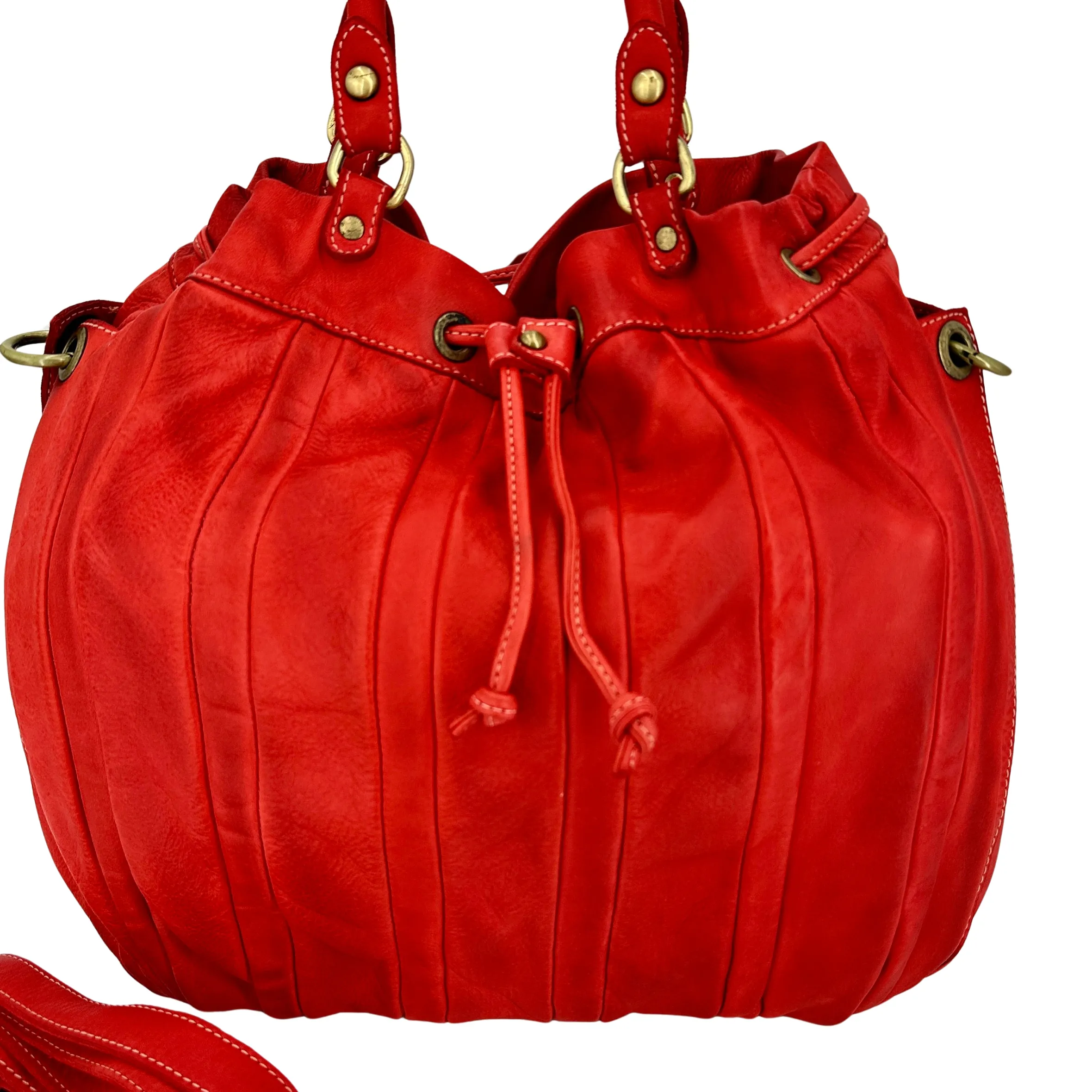 Scarpe di Maremma Borsa In Pelle Morbida Modello "Secchiello"*Donna Borse Morbide