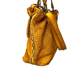 Scarpe di Maremma Borsa Intrecciata Gialla*Donna Borse Morbide
