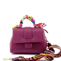 Scarpe di Maremma Borsa Rigida In Pelle Martellata 2 Tracolle*Donna Borse Rigide