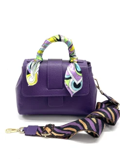 Scarpe di Maremma Borsa Rigida In Pelle Martellata 2 Tracolle*Donna Borse Rigide