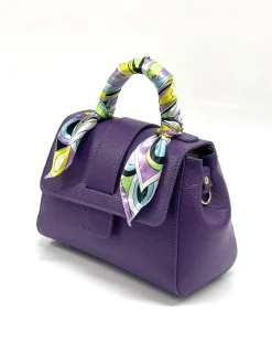 Scarpe di Maremma Borsa Rigida In Pelle Martellata 2 Tracolle*Donna Borse Rigide