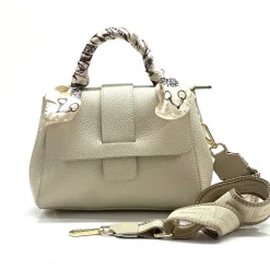 Scarpe di Maremma Borsa Rigida In Pelle Martellata 2 Tracolle*Donna Borse Rigide