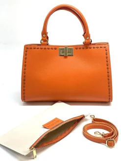 Scarpe di Maremma Borsa Rigida In Pelle Martellata*Donna Borse Rigide
