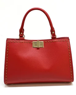 Scarpe di Maremma Borsa Rigida In Pelle Martellata*Donna Borse Rigide