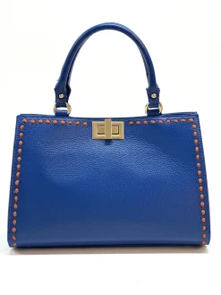 Scarpe di Maremma Borsa Rigida In Pelle Martellata*Donna Borse Rigide