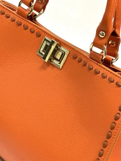 Scarpe di Maremma Borsa Rigida In Pelle Martellata*Donna Borse Rigide