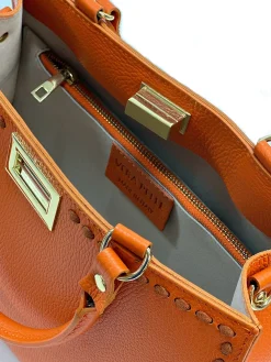 Scarpe di Maremma Borsa Rigida In Pelle Martellata*Donna Borse Rigide