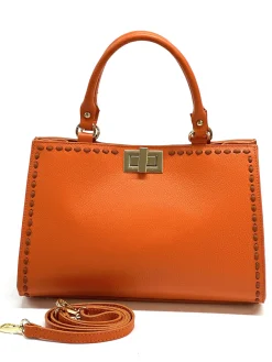Scarpe di Maremma Borsa Rigida In Pelle Martellata*Donna Borse Rigide