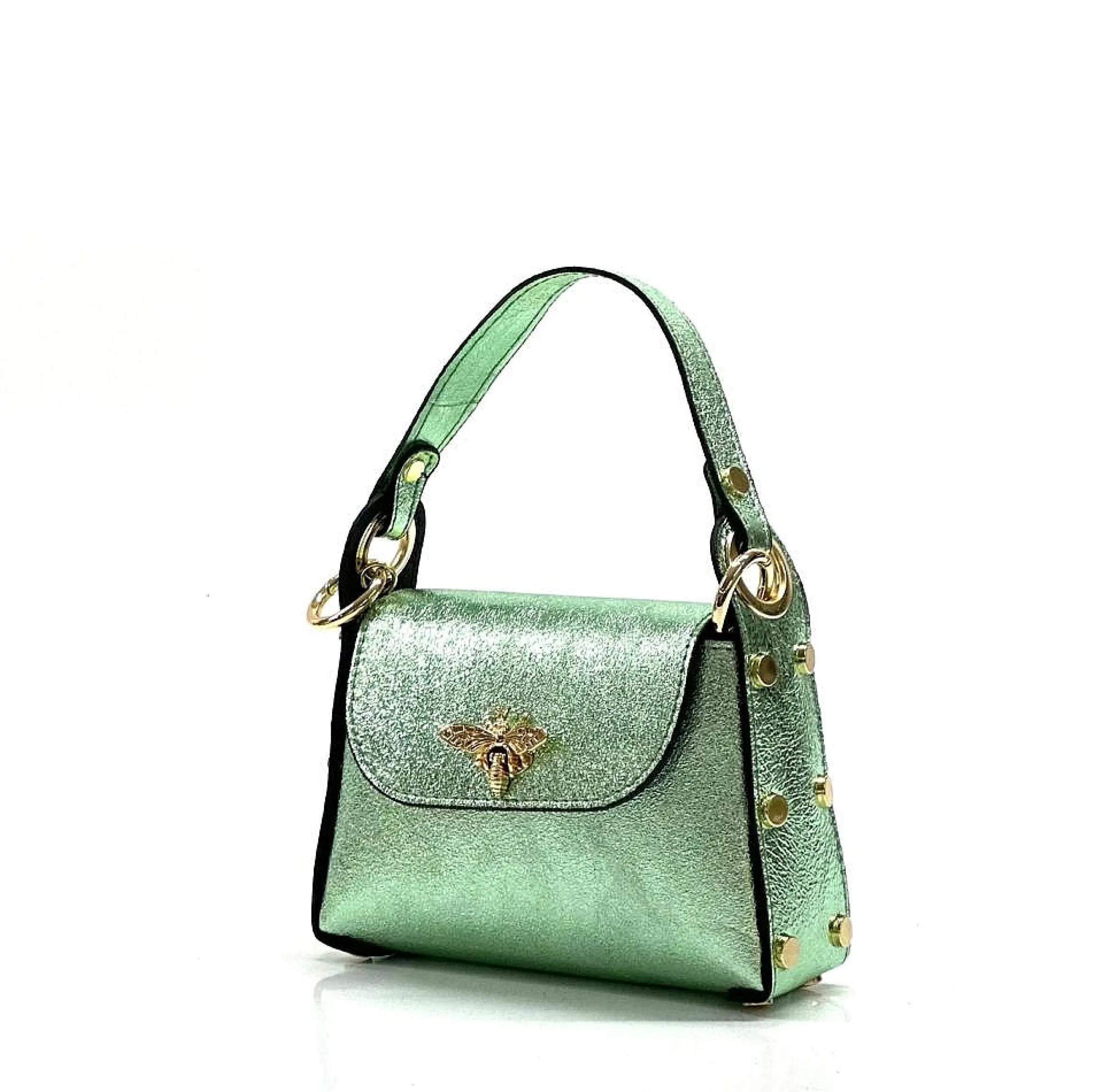 Scarpe di Maremma Borsetta Elegante In Pelle Metallizzata*Donna Borse Rigide