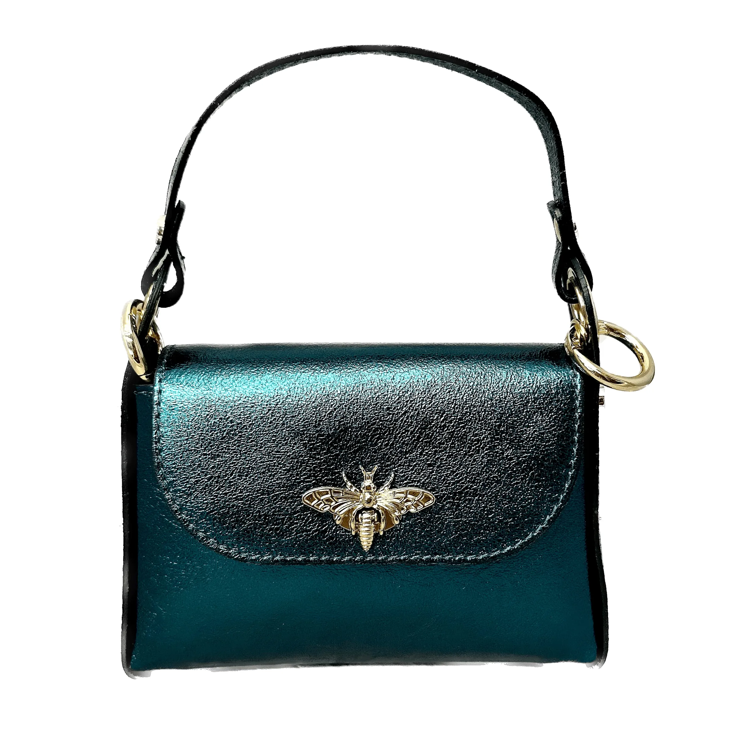 Scarpe di Maremma Borsetta Elegante In Pelle Metallizzata*Donna Borse Rigide