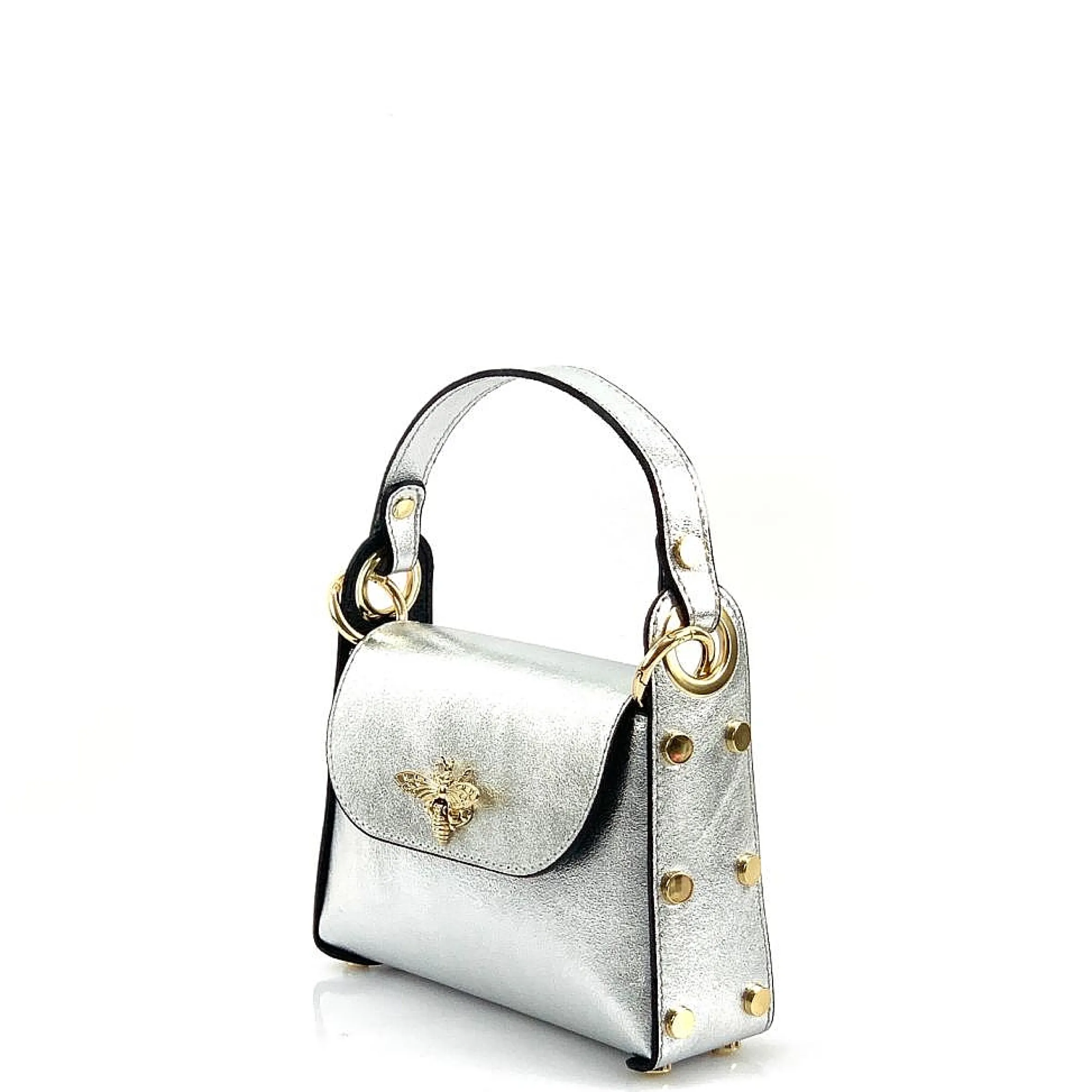 Scarpe di Maremma Borsetta Elegante In Pelle Metallizzata*Donna Borse Rigide