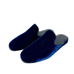 Scarpe di Maremma Ciabatta / Scendiletto In Velluto Blu Con Iniziali Personalizzate*Uomo Ciabatte & Pantofole