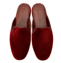 Scarpe di Maremma Ciabatta / Scendiletto In Velluto Bordeaux*Uomo Ciabatte & Pantofole