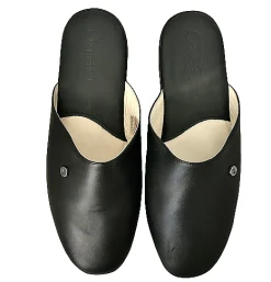 Scarpe di Maremma Ciabatta / Scendiletto In Pelle Nera*Uomo Ciabatte & Pantofole