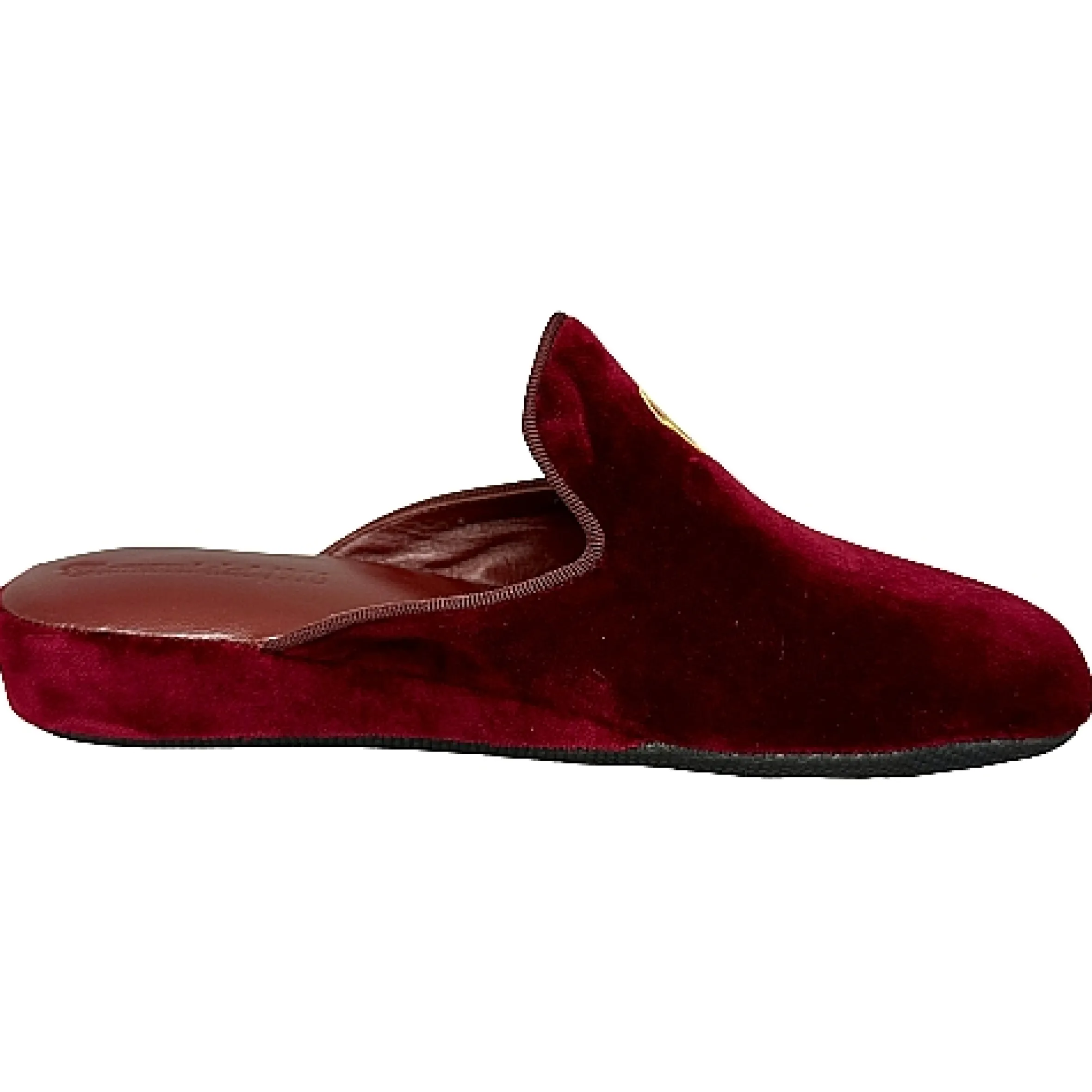 Scarpe di Maremma Ciabatta / Scendiletto In Pelle Velluto Bordeaux Con Iniziali Personalizzate*Donna Ciabatte & Pantofole