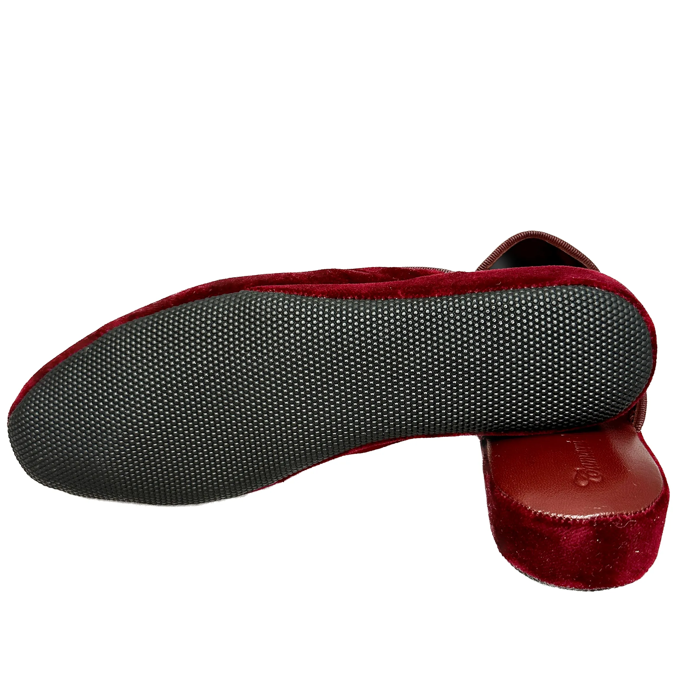 Scarpe di Maremma Ciabatta / Scendiletto In Pelle Velluto Bordeaux Con Iniziali Personalizzate*Donna Ciabatte & Pantofole
