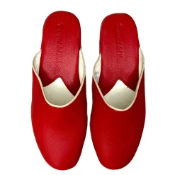 Scarpe di Maremma Ciabatta / Scendiletto In Pelle Rossa*Donna Ciabatte & Pantofole