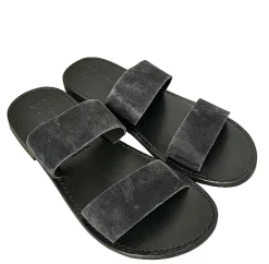 Scarpe di Maremma Ciabatta Artigianale In Camoscio Nera Mod.C19*Uomo Sandali & Ciabatte
