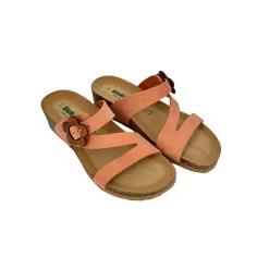 Scarpe di Maremma Ciabatta Bionatura In Nabuk Pesca*Donna Sandali & Ciabatte