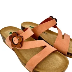 Scarpe di Maremma Ciabatta Bionatura In Nabuk Pesca*Donna Sandali & Ciabatte