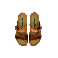 Scarpe di Maremma Ciabatta Bionatura In Pelle Marrone E Arancio*Donna Sandali & Ciabatte