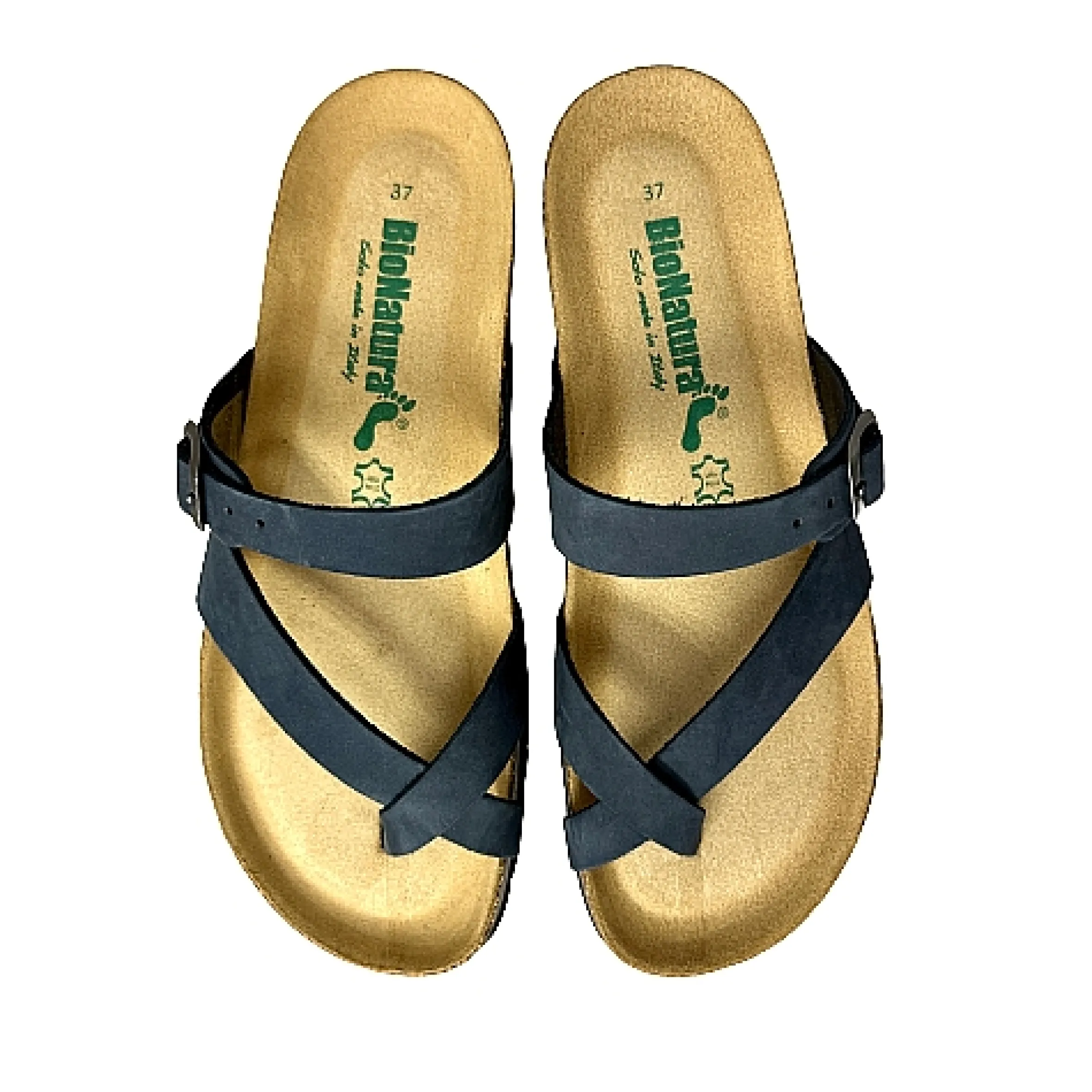 Scarpe di Maremma Ciabatta Bionatura Infradito Nabuk Blu*Donna Sandali & Ciabatte