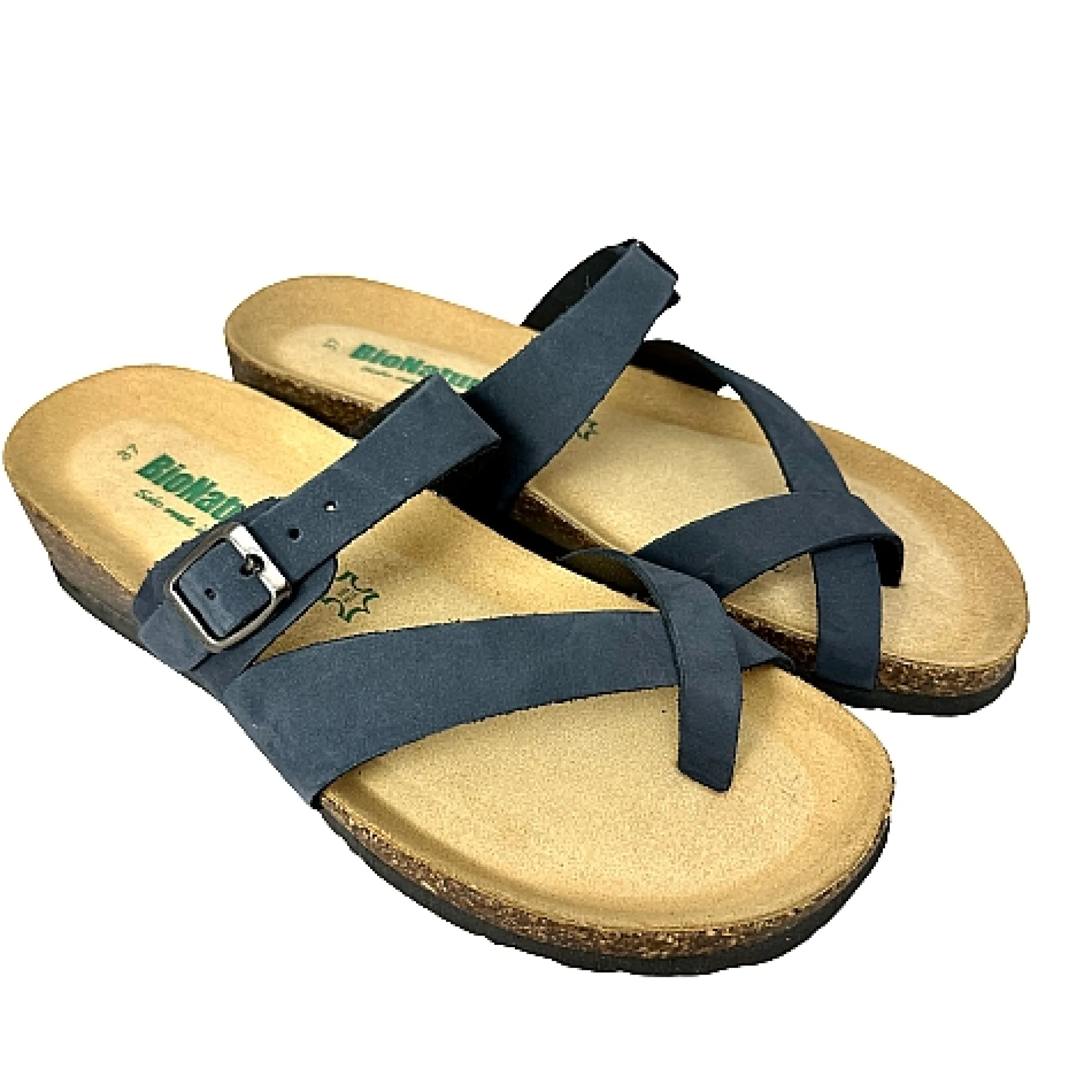 Scarpe di Maremma Ciabatta Bionatura Infradito Nabuk Blu*Donna Sandali & Ciabatte