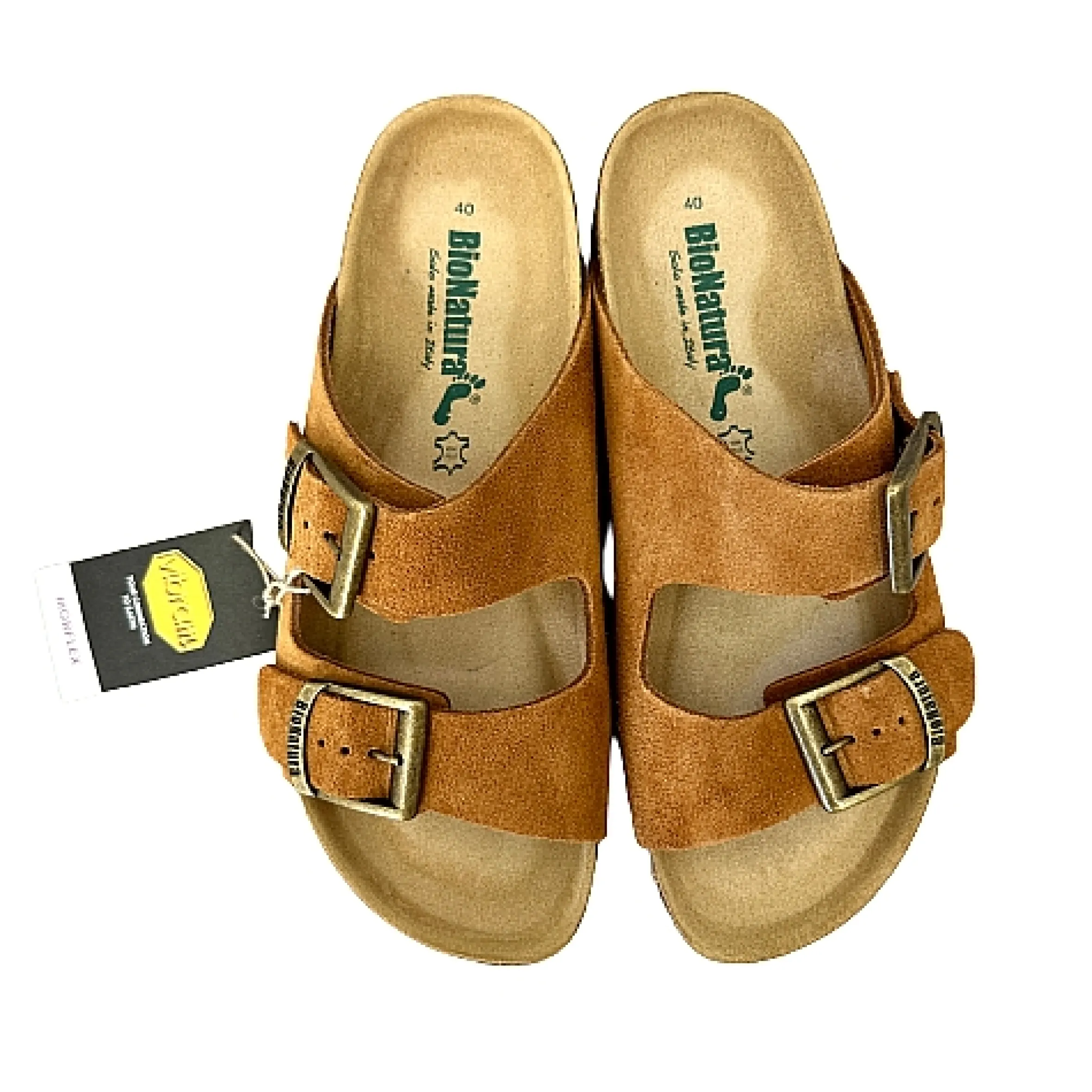 Scarpe di Maremma Ciabatta Bionatura Scamosciata Brandy Vibram*Uomo Sandali & Ciabatte