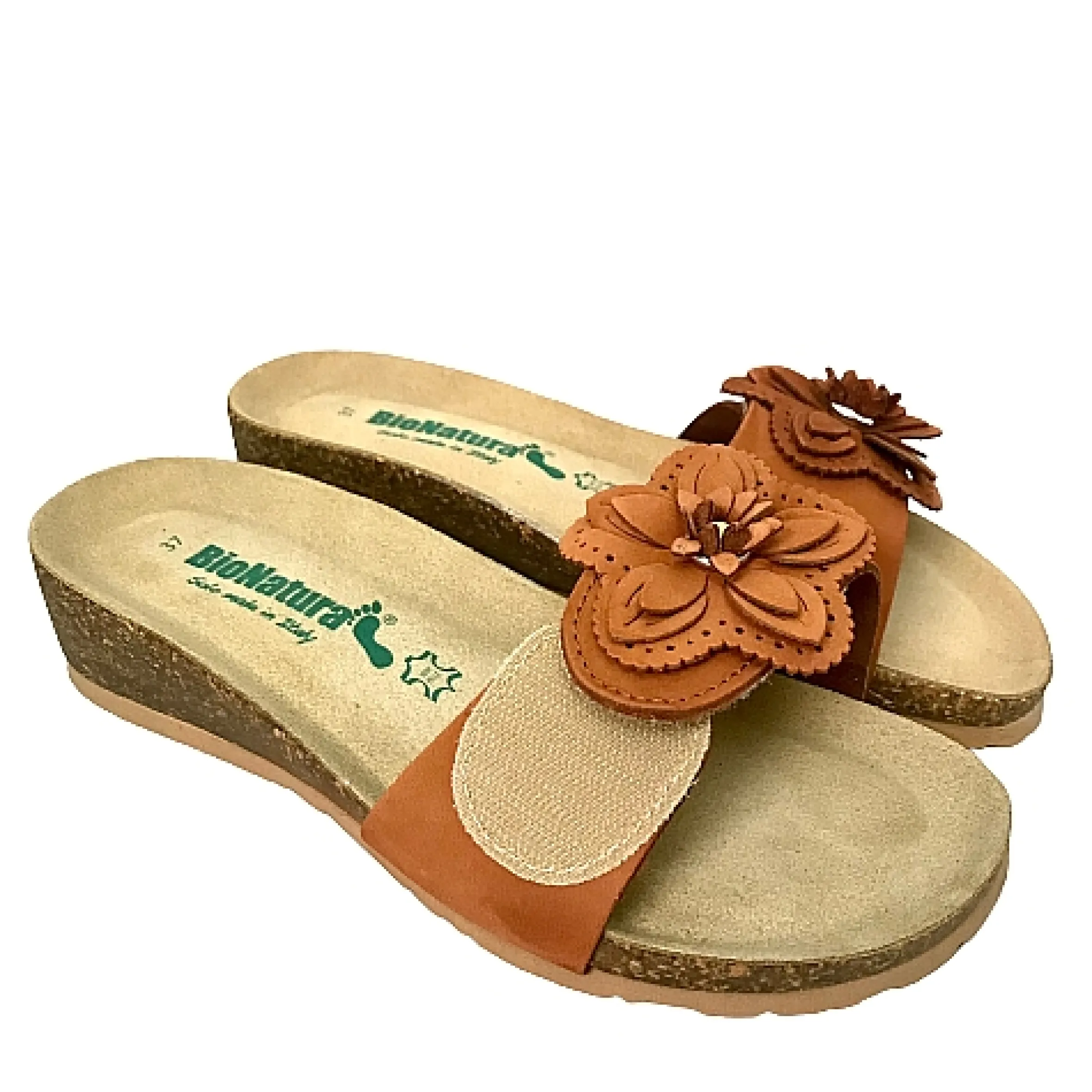 Scarpe di Maremma Ciabatta Bionatura Strappo Con Fiore Ruggine*Donna Sandali & Ciabatte