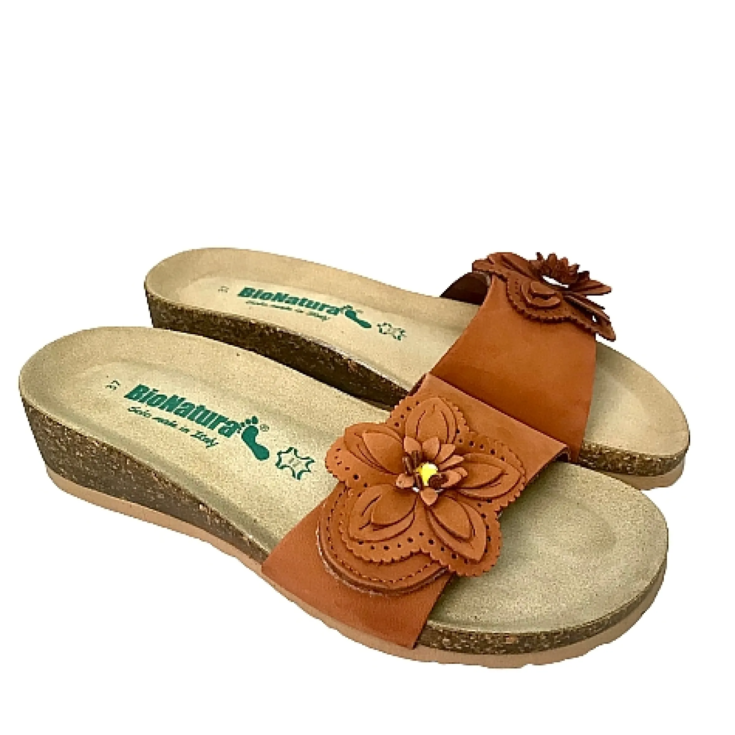 Scarpe di Maremma Ciabatta Bionatura Strappo Con Fiore Ruggine*Donna Sandali & Ciabatte