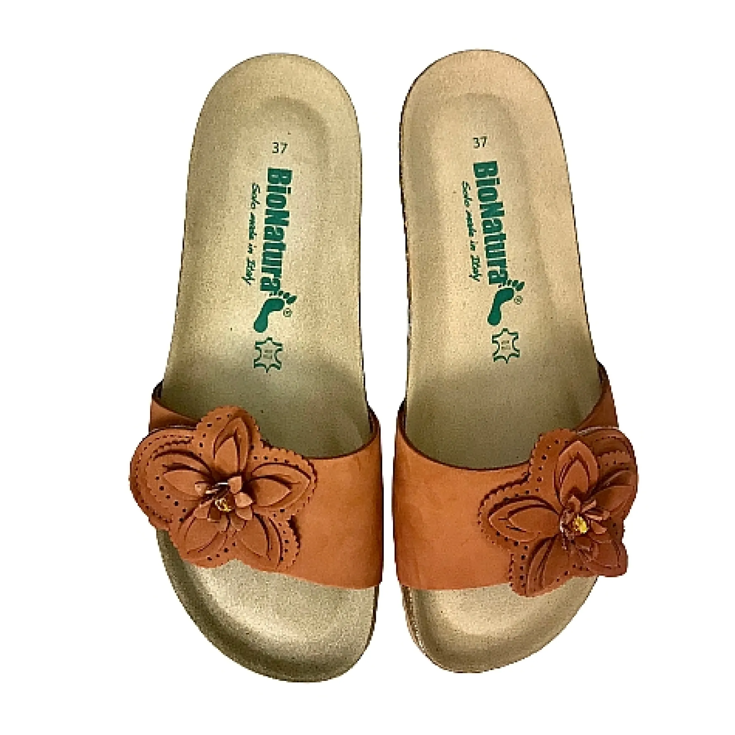 Scarpe di Maremma Ciabatta Bionatura Strappo Con Fiore Ruggine*Donna Sandali & Ciabatte
