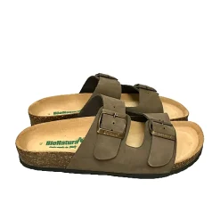 Scarpe di Maremma Ciabatta Due Fasce Bionatura Nabuk Testa Di Moro*Uomo Sandali & Ciabatte