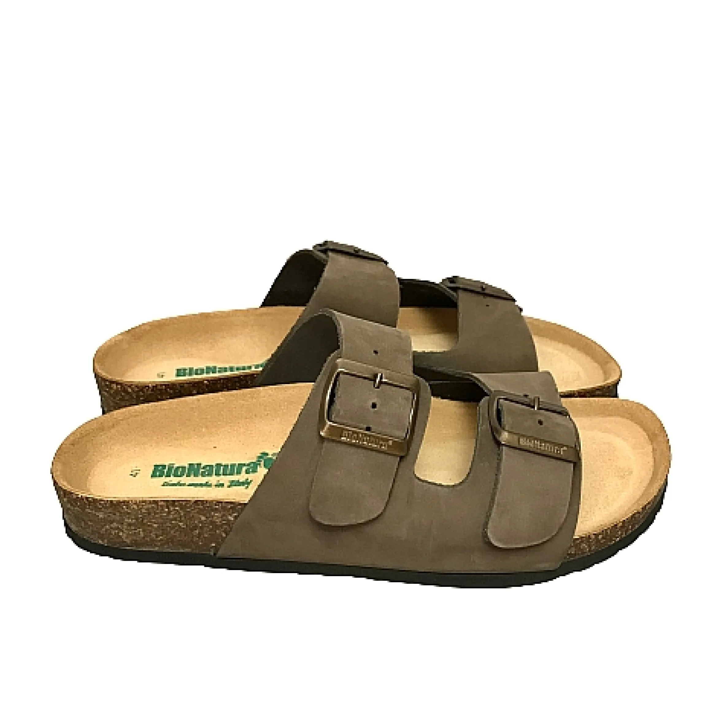 Scarpe di Maremma Ciabatta Due Fasce Bionatura Nabuk Testa Di Moro*Uomo Sandali & Ciabatte