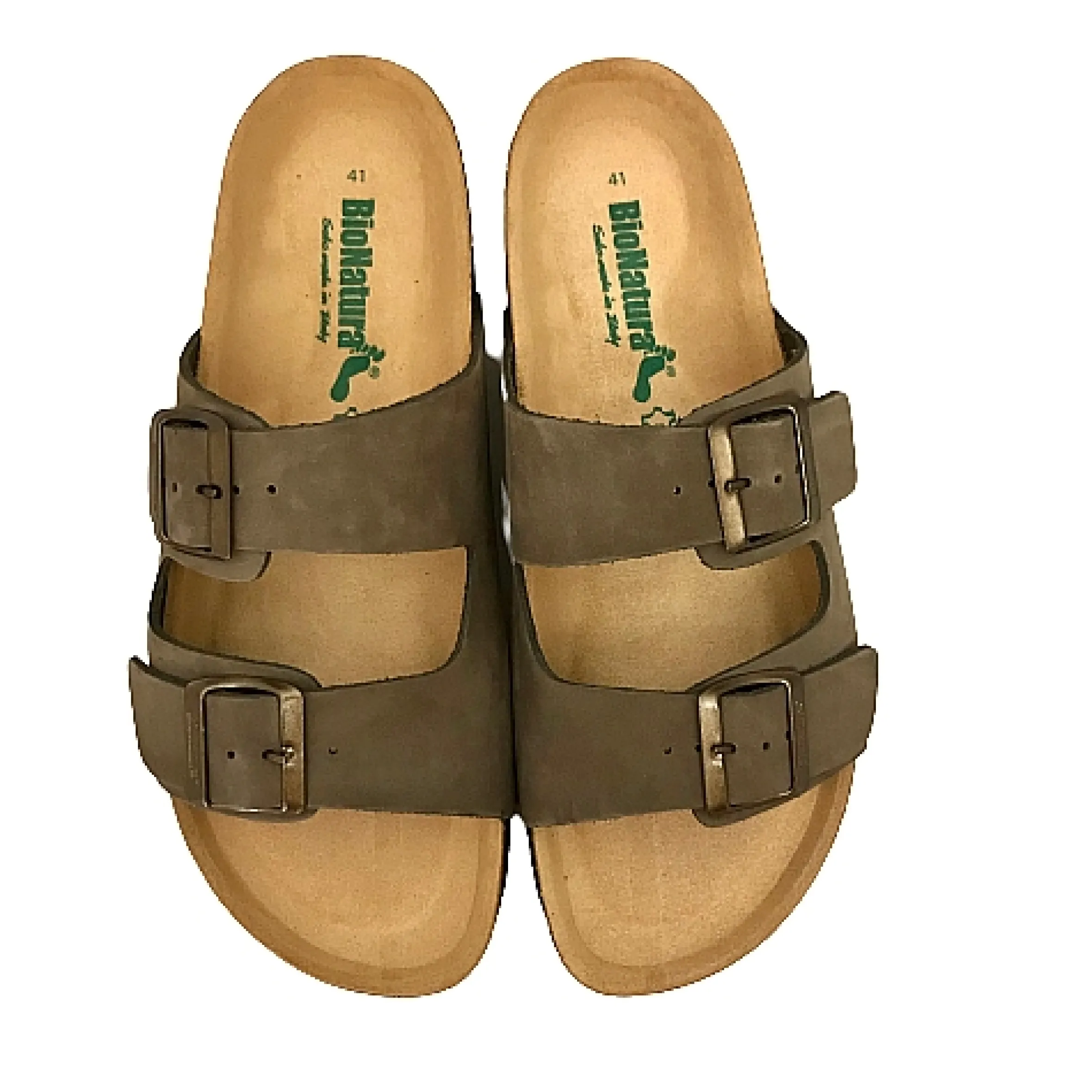 Scarpe di Maremma Ciabatta Due Fasce Bionatura Nabuk Testa Di Moro*Uomo Sandali & Ciabatte