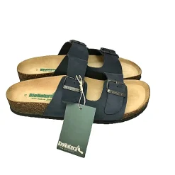 Scarpe di Maremma Ciabatta Due Fasce Bionatura Nabuk Blu*Uomo Sandali & Ciabatte