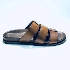 Scarpe di Maremma Ciabatta In Pelle Con Sottopiede Anatomico*Uomo Sandali & Ciabatte
