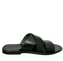 Scarpe di Maremma Ciabatta In Pelle Nera Mod.7046*Uomo Sandali & Ciabatte