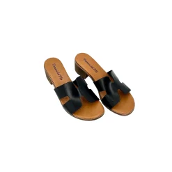Scarpe di Maremma Ciabatta In Pelle Nera Mod. Hermes*Donna Sandali & Ciabatte