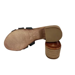 Scarpe di Maremma Ciabatta In Pelle Tuffata Nera*Donna Sandali & Ciabatte
