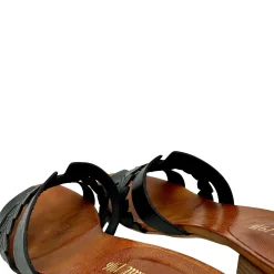 Scarpe di Maremma Ciabatta In Pelle Tuffata Nera*Donna Sandali & Ciabatte
