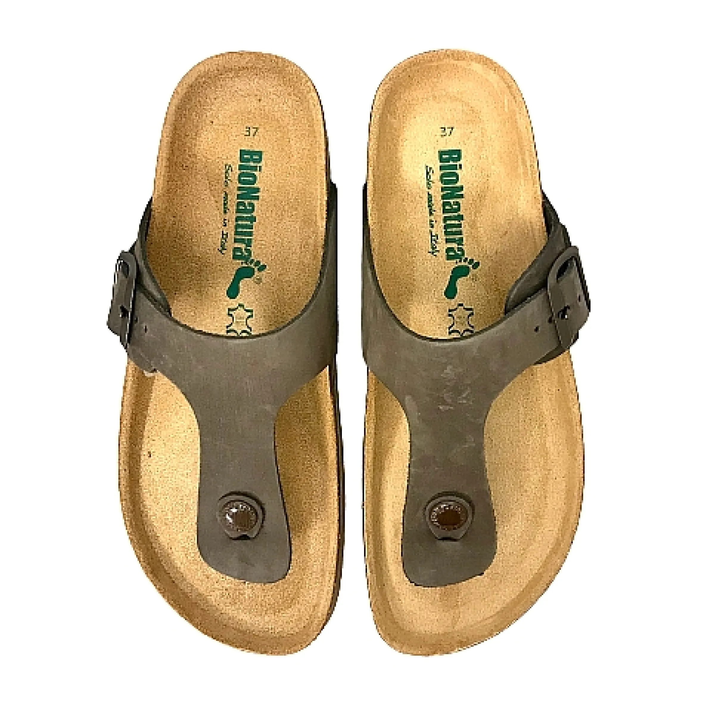 Scarpe di Maremma Ciabatta Infradito In Pelle Bionatura Testa Di Moro*Donna Sandali & Ciabatte