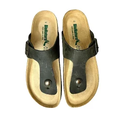 Scarpe di Maremma Ciabatta Infradito In Pelle Oleata Bionatura Verde Bosco*Uomo Sandali & Ciabatte