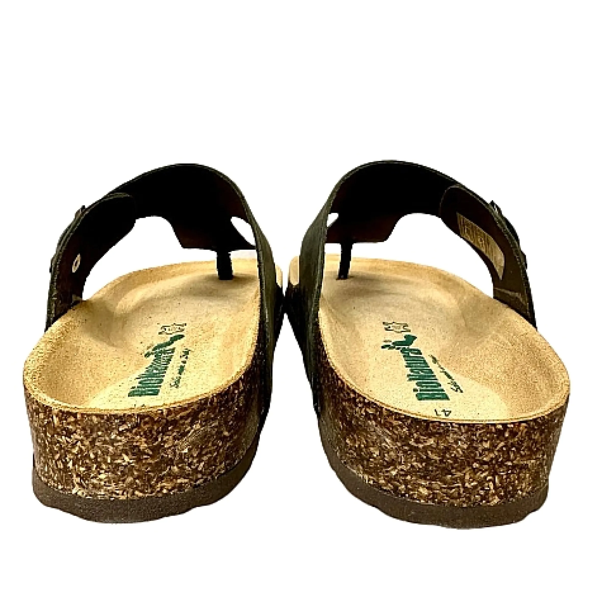 Scarpe di Maremma Ciabatta Infradito In Pelle Oleata Bionatura Verde Bosco*Uomo Sandali & Ciabatte